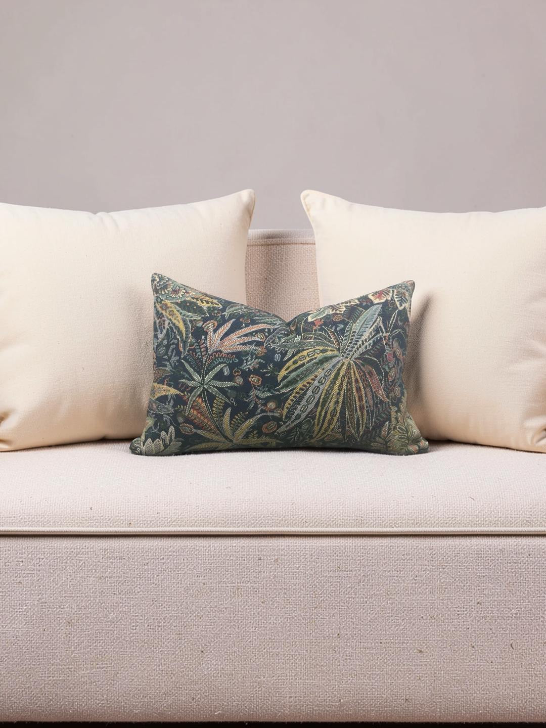 Lumbar Pillow Persian Voyage Lichen 12x18" Knife Edge Cover