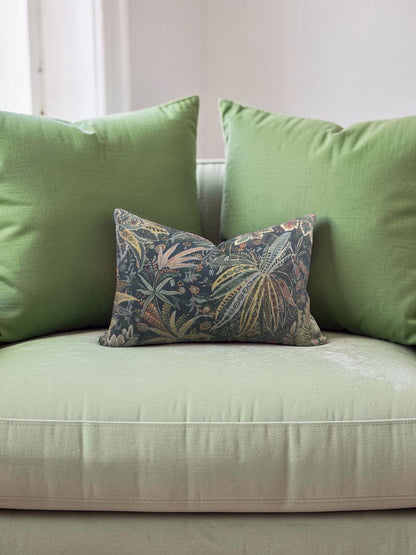 Lumbar Pillow Persian Voyage Lichen 12x18" Knife Edge Cover