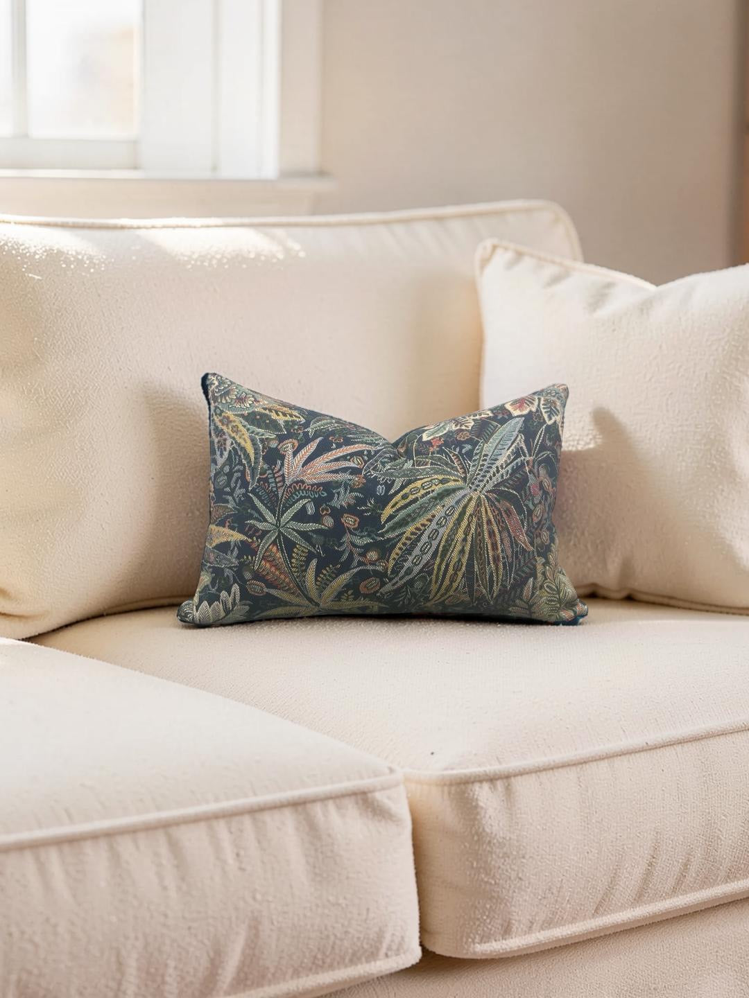 Lumbar Pillow Persian Voyage Lichen 12x18" Knife Edge Cover