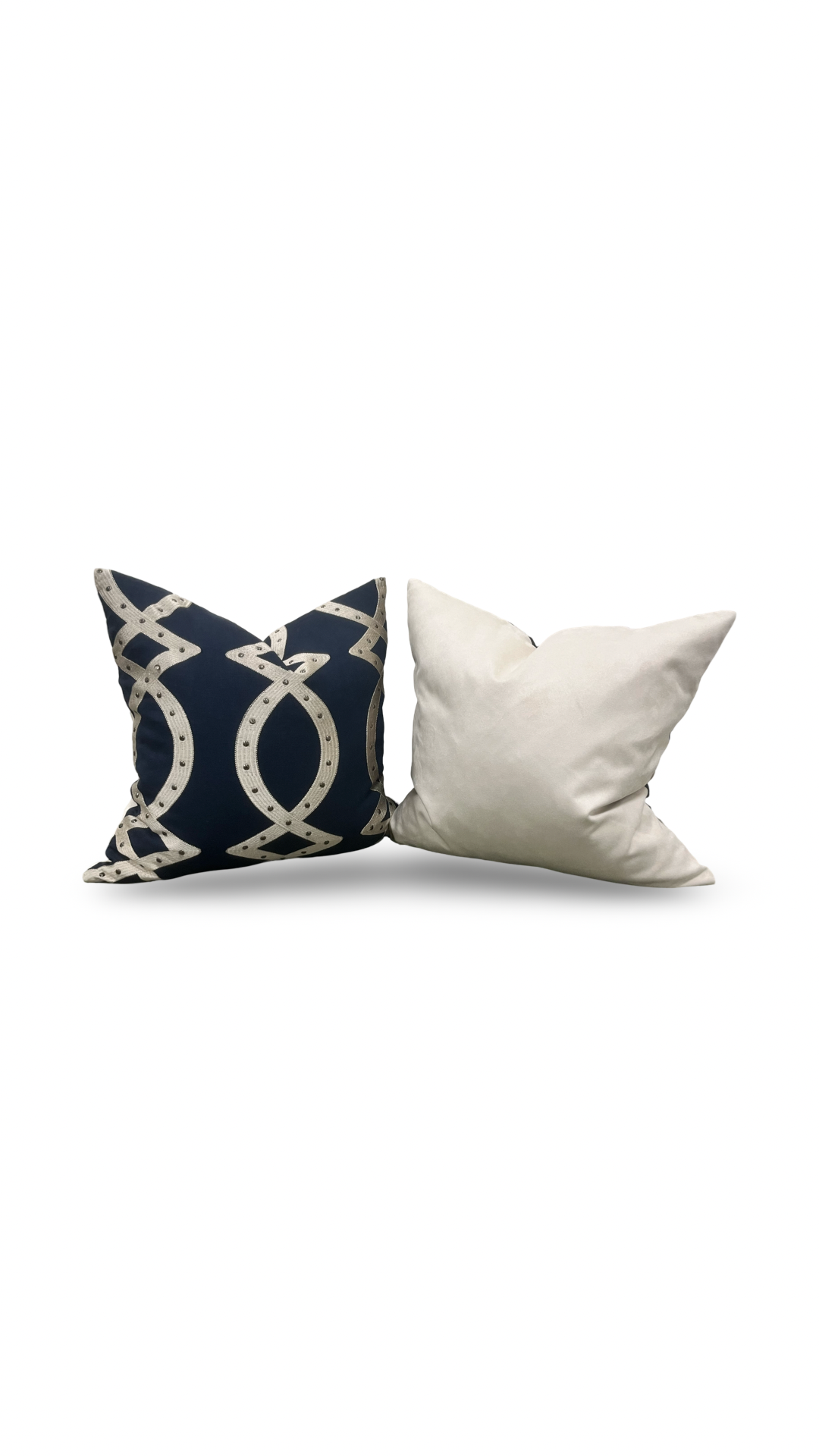 Scenario Studs Navy 22x22" Knife Edge Decorative Pillow