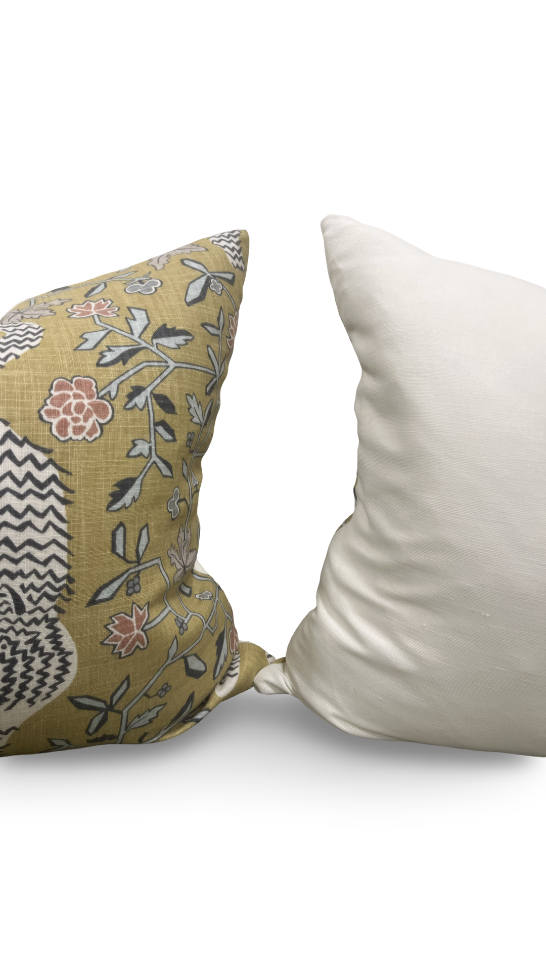 Decorative Pillow Troyes Ochre 22x22" Knife Edge Cover