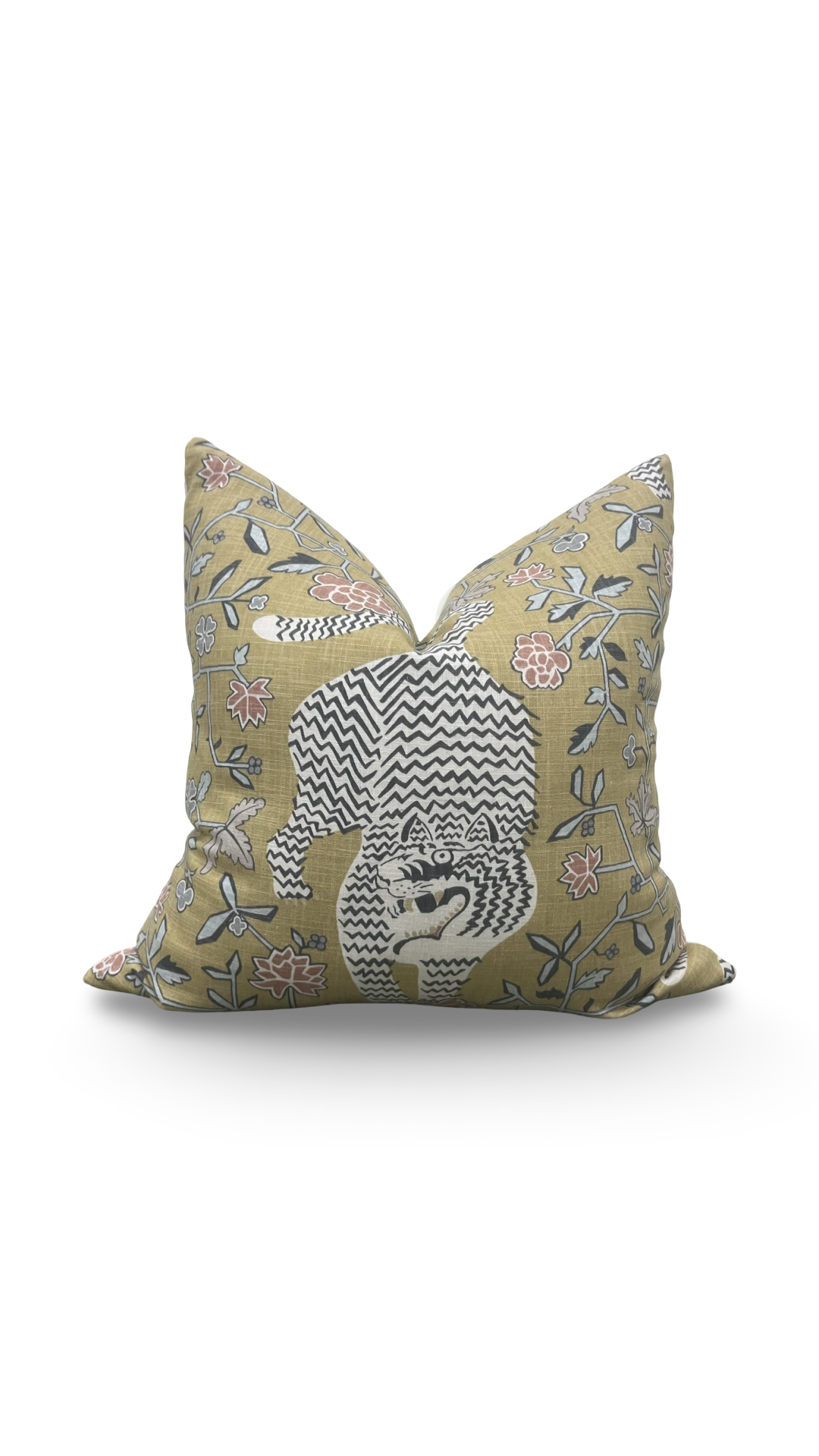 Decorative Pillow Troyes Ochre 22x22" Knife Edge Cover