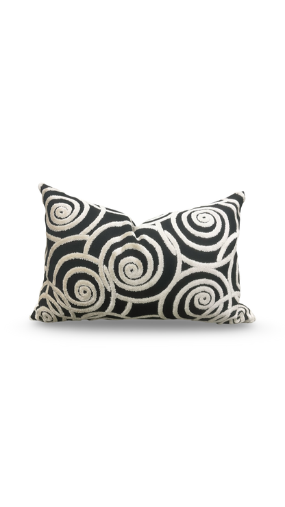 Swing Velvet Jet 12X18" Knife Edge Decorative Lumbar Pillow