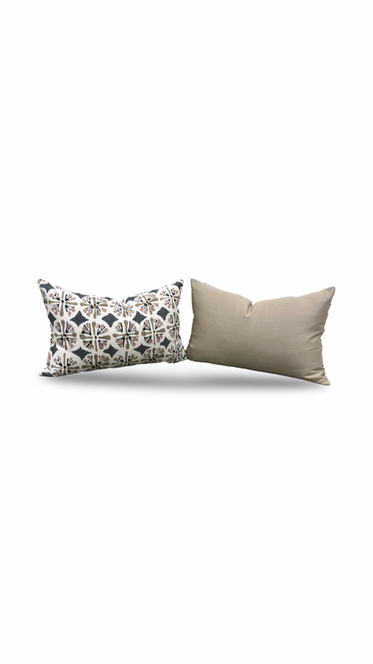 Montauban Carbon 12x18" Knife Edge Decorative Lumbar Pillow