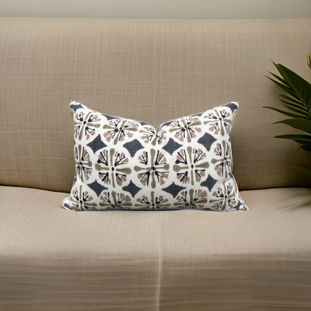 Montauban Carbon 12x18" Knife Edge Decorative Lumbar Pillow
