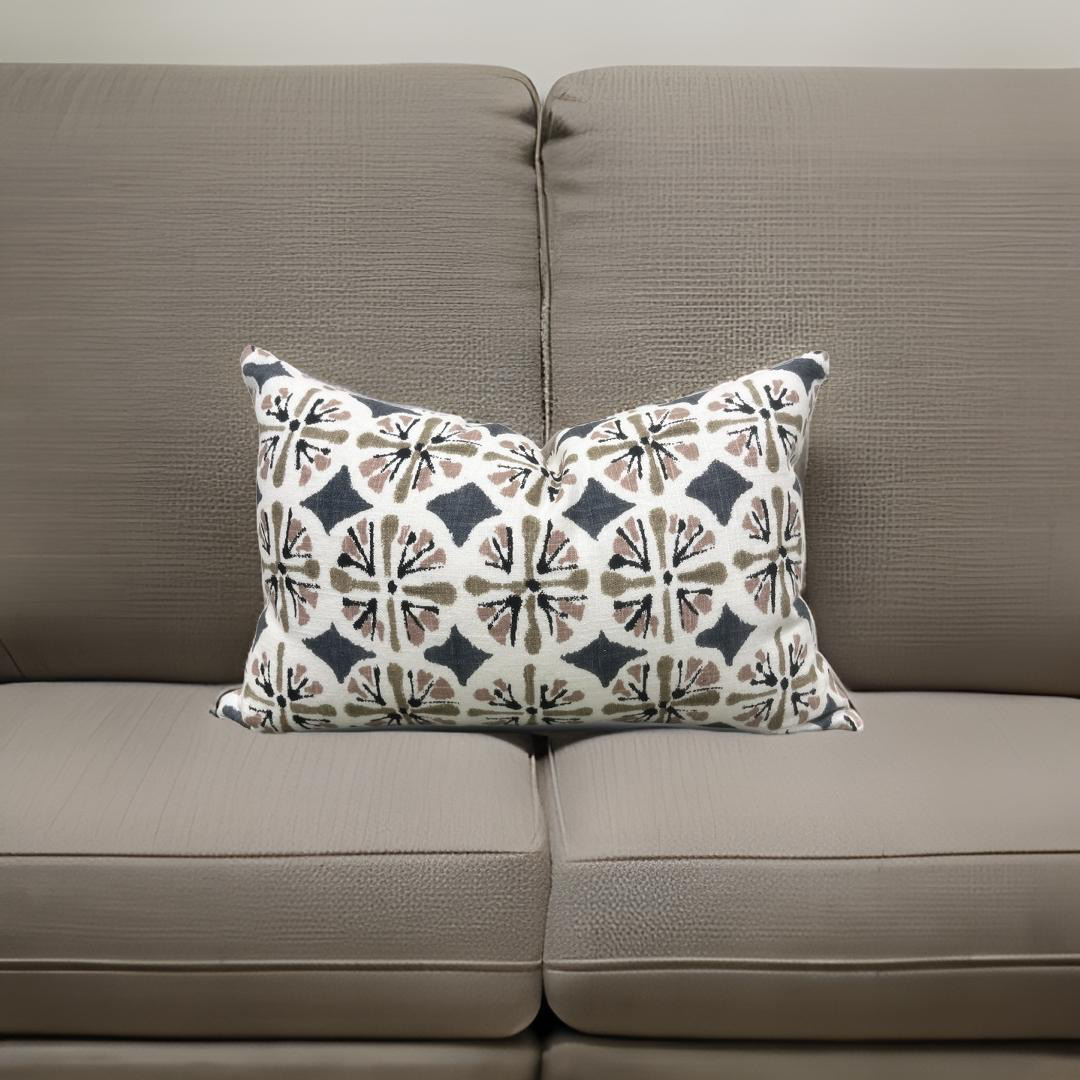 Montauban Carbon 12x18" Knife Edge Decorative Lumbar Pillow