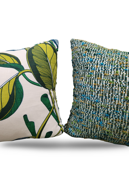 Fanny Shorter Lumbar Pillow Calathea Chartreuse 12x18" Knife Edge Cover