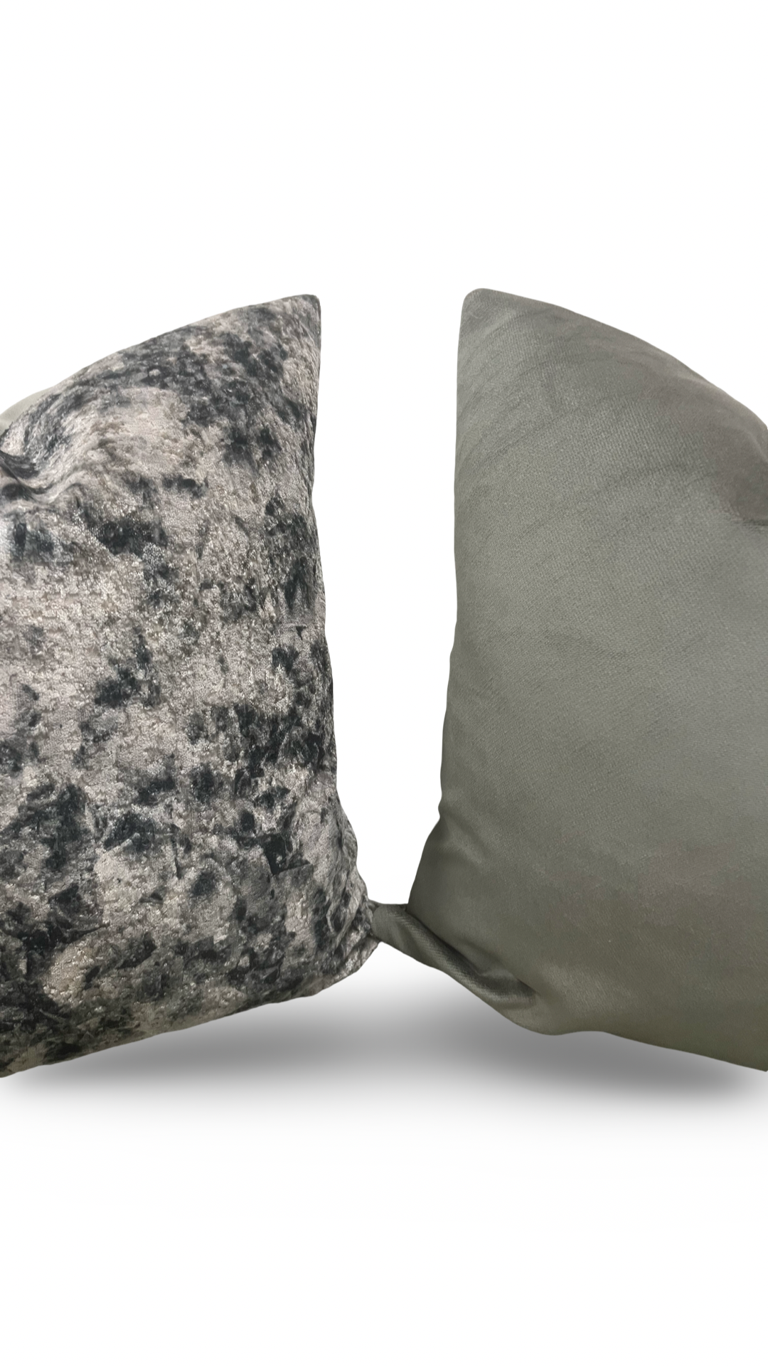 Luxury Decorative Pillow Forest Green Taupe-Grey 18x18" Knife Edge Throw Pillow