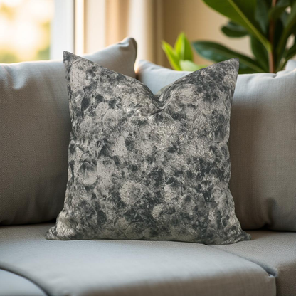 Luxury Decorative Pillow Forest Green Taupe-Grey 18x18" Knife Edge Throw Pillow