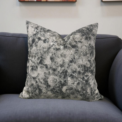 Luxury Decorative Pillow Forest Green Taupe-Grey 18x18" Knife Edge Throw Pillow