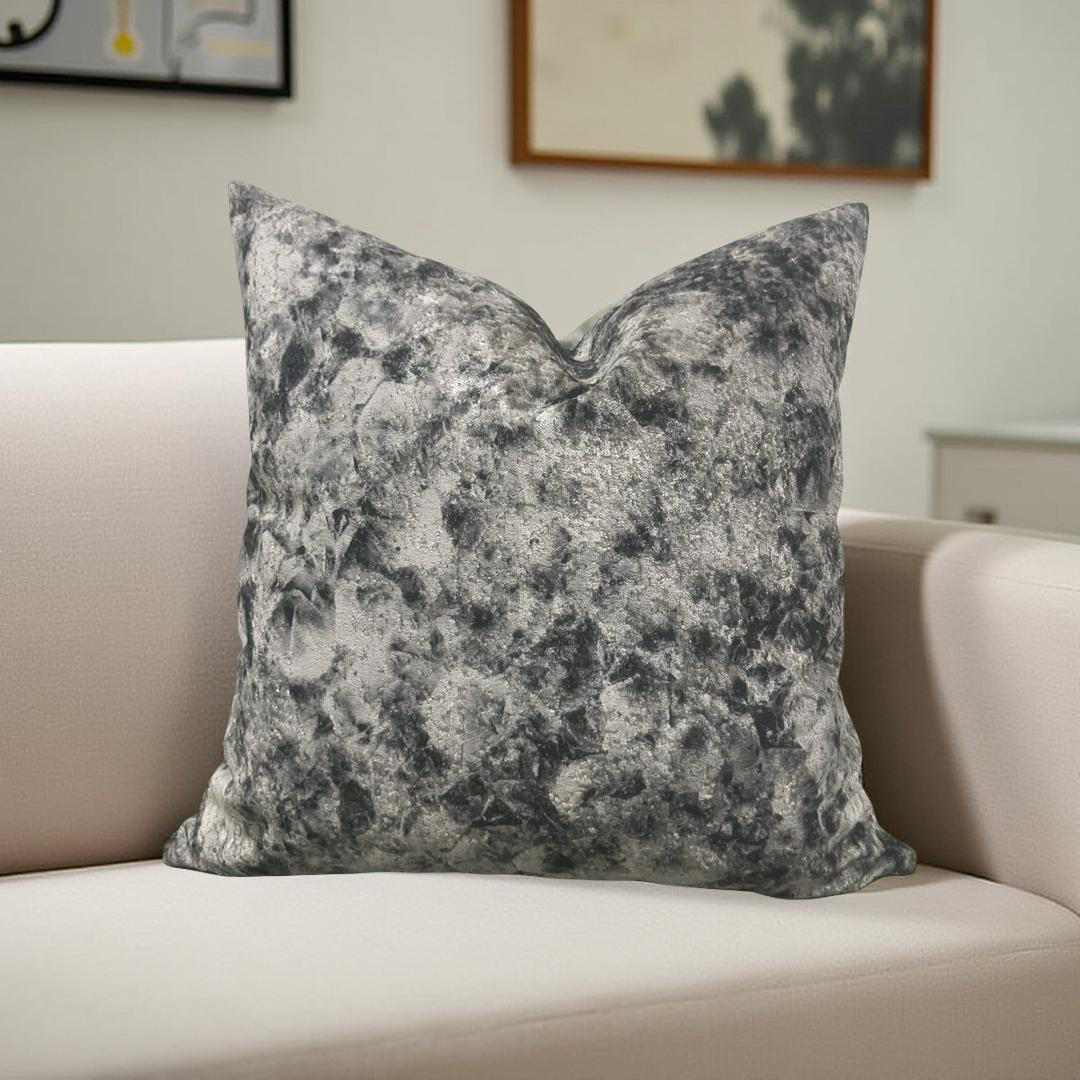 Luxury Decorative Pillow Forest Green Taupe-Grey 18x18" Knife Edge Throw Pillow