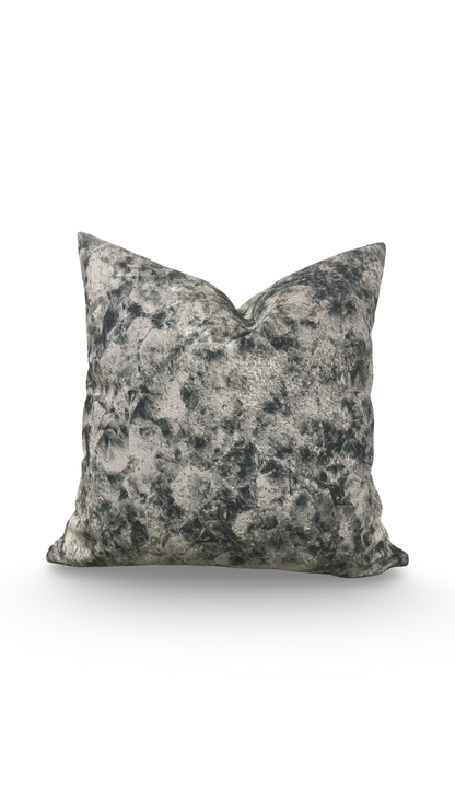 Luxury Decorative Pillow Forest Green Taupe-Grey 18x18" Knife Edge Throw Pillow