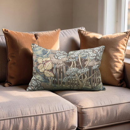 GP & J Baker Lumbar Pillow Ruskin Teal 12x18" Knife Edge Cover