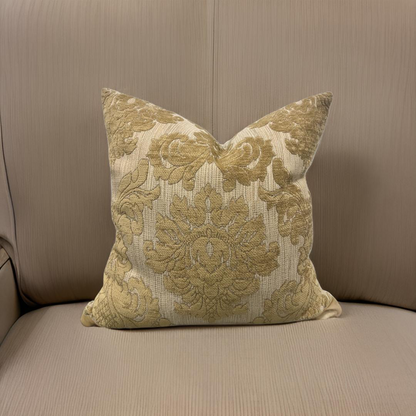 Gold Motif pattern 20X20" Knife Edge Decorative Pillow