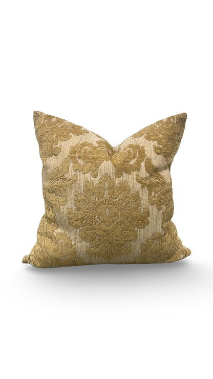 Gold Motif pattern 20X20" Knife Edge Decorative Pillow