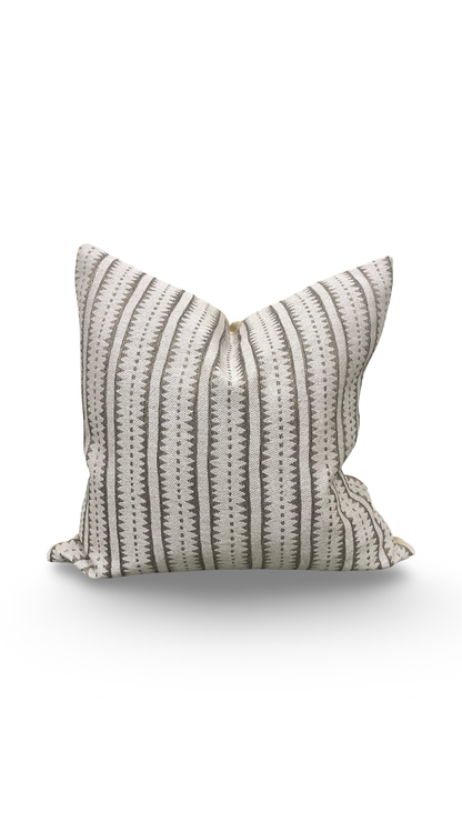 Gold and Tan Vertical Stripe 20x20" Knife Edge Decorative Throw Pillow