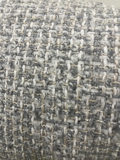 Lumbar Pillow Gray and Cream weave 12x18" Knife Edge Cover