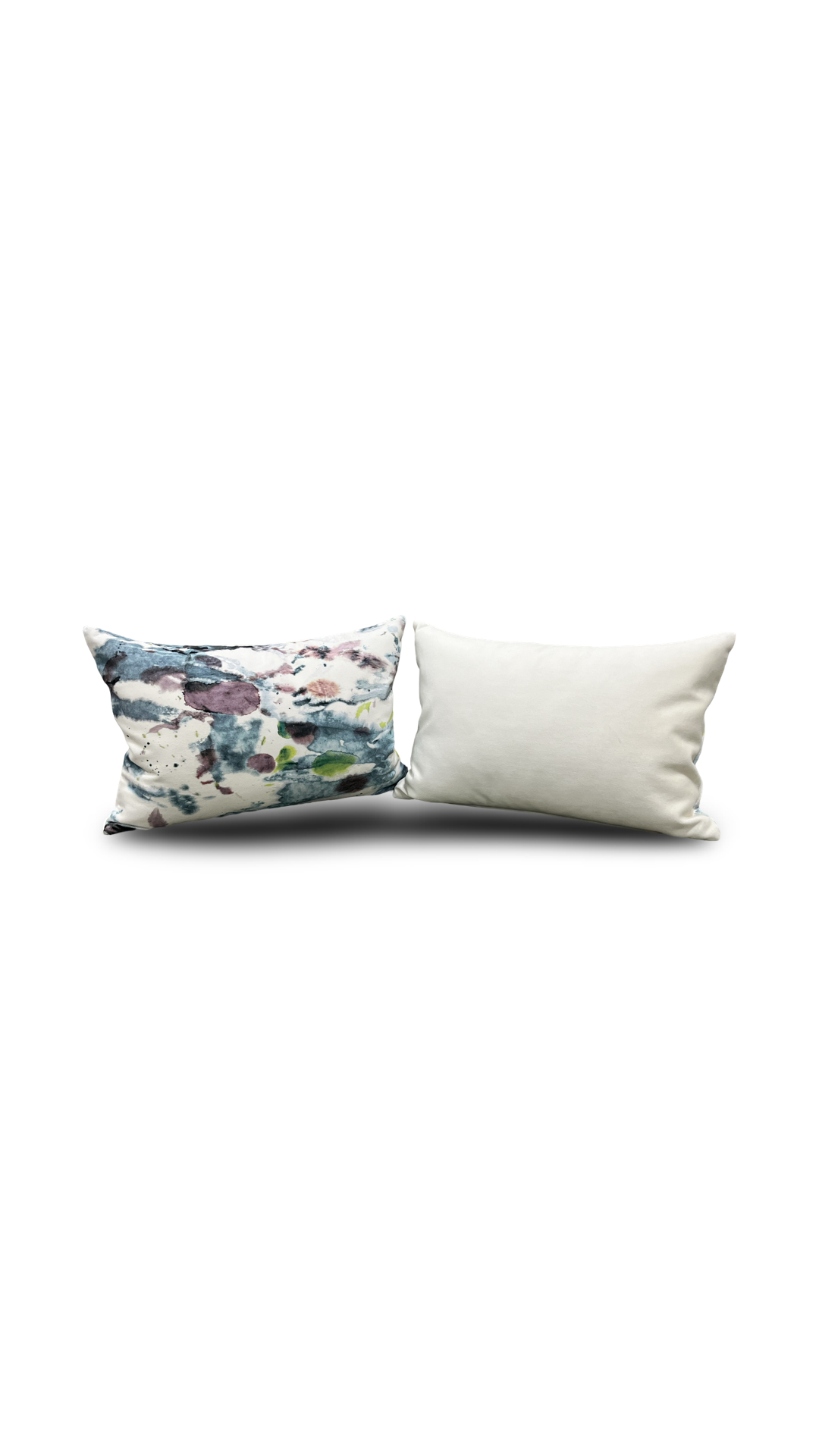 Watered Pop of Turquoise 12x18" Knife Edge Decorative Lumbar Pillow