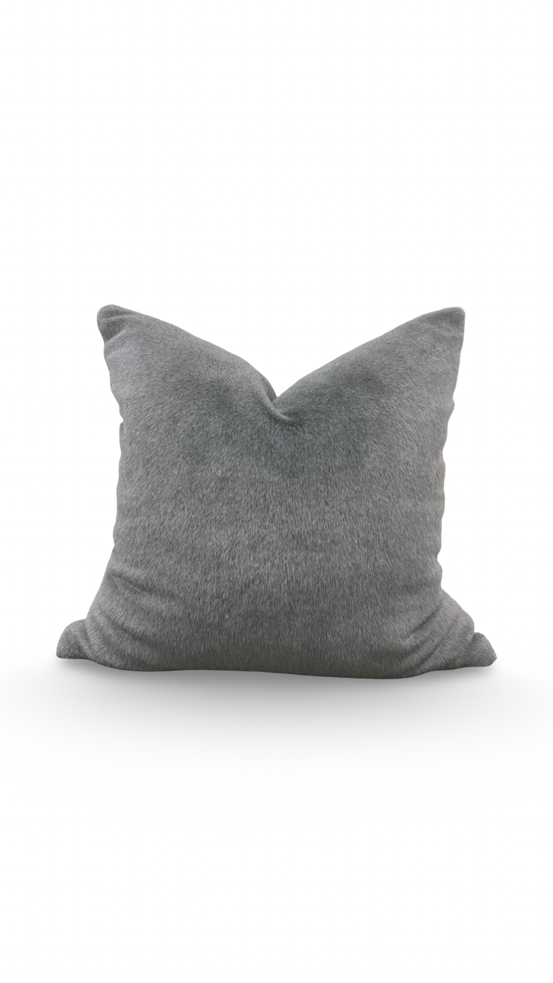 Gray Fur Decorative Pillow - 18x18" Knife Edge Cover