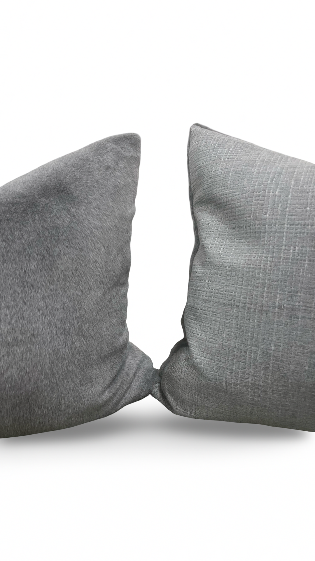 Fur Decorative Pillow Soft Gray 22x22" Knife Edge Cover