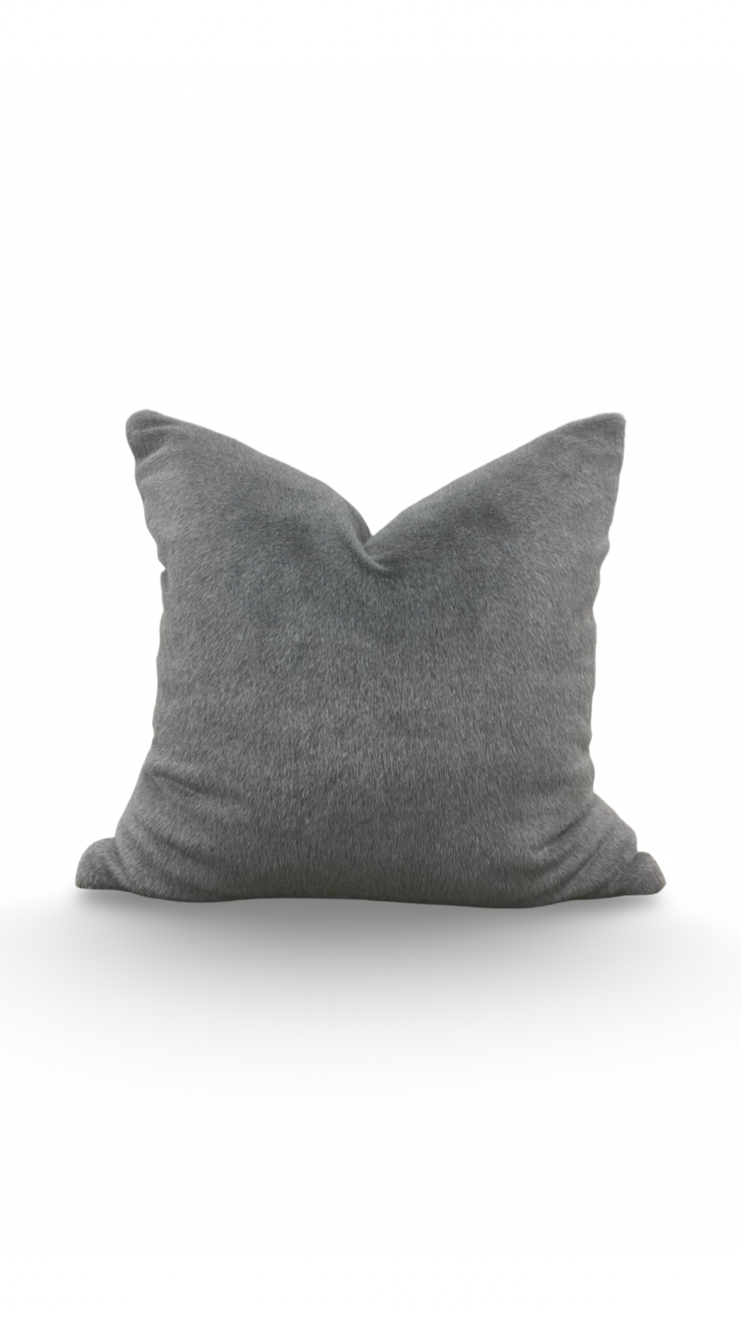 Gray Fur Decorative Pillow - 18x18" Knife Edge Cover