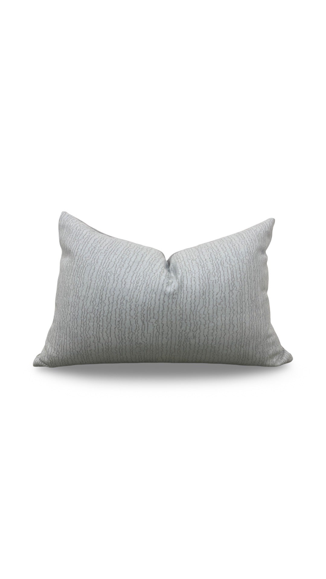 Holland & Sherry Lumbar Pillow Lucerne Ice Blue 12x18" Knife Edge Cover
