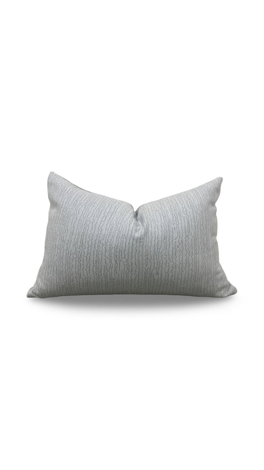 Holland & Sherry Lumbar Pillow Lucerne Ice Blue 12x18" Knife Edge Cover