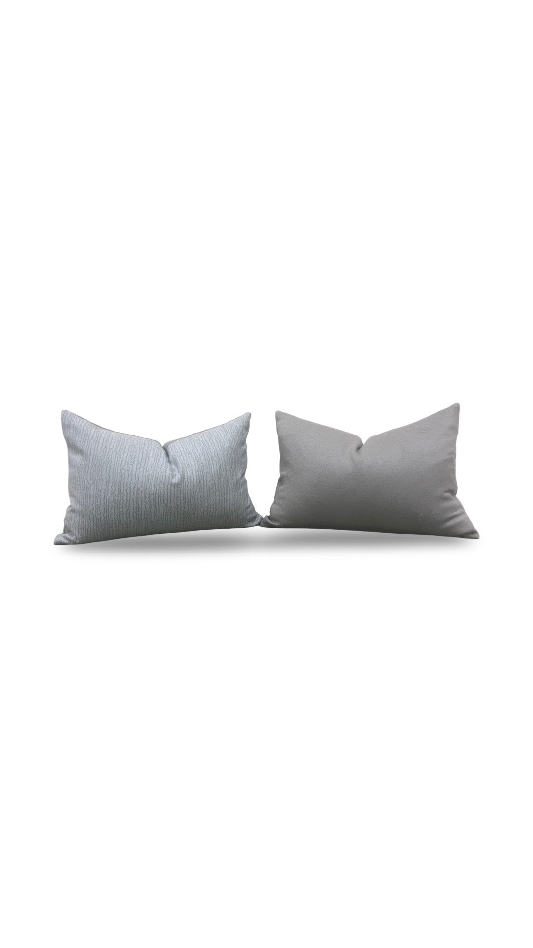 Holland & Sherry Lumbar Pillow Lucerne Ice Blue 12x18" Knife Edge Cover