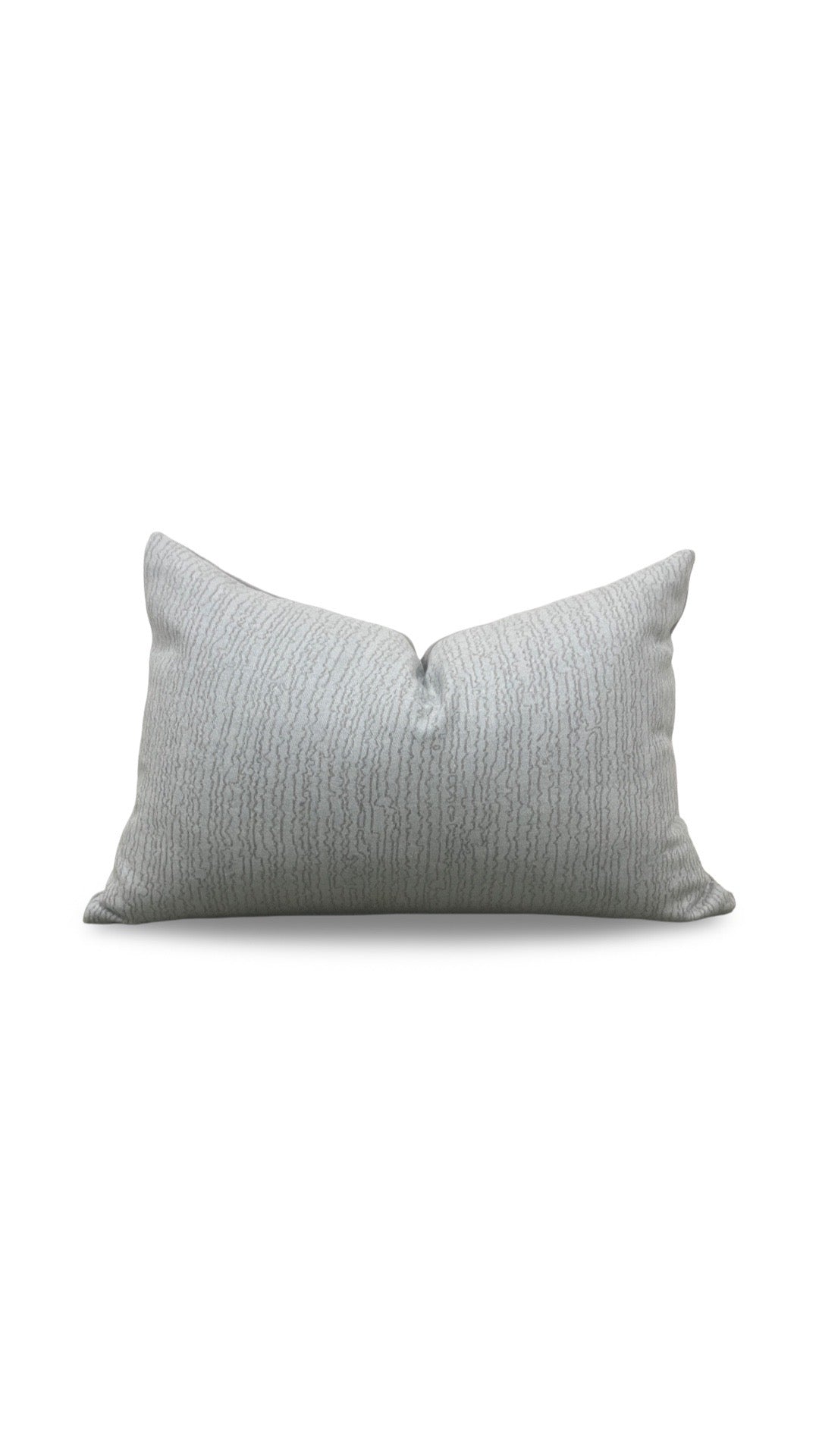 Holland & Sherry Lumbar Pillow Lucerne Ice Blue 12x18" Knife Edge Cover