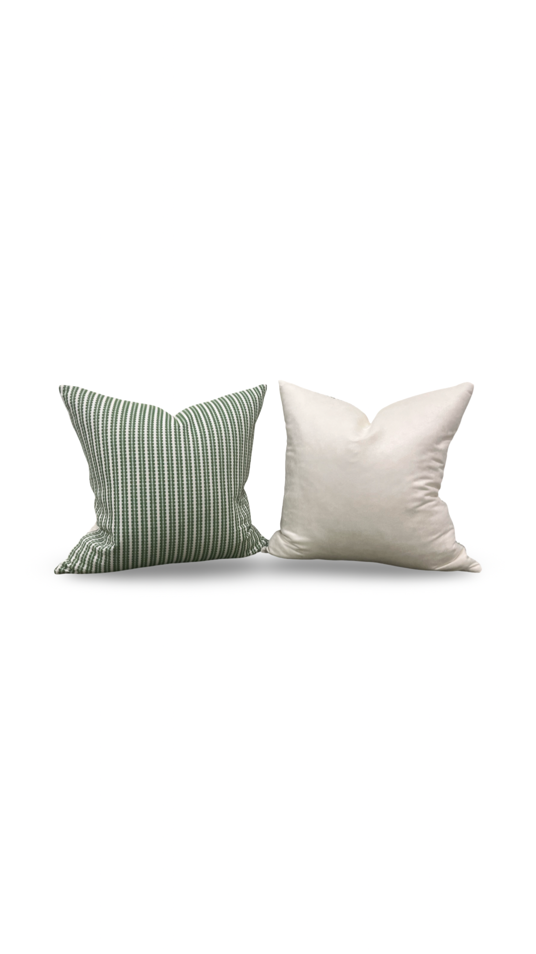 Pepita Stripe Decorative Pillow Kelly First Light 22x22" Knife Edge Cover