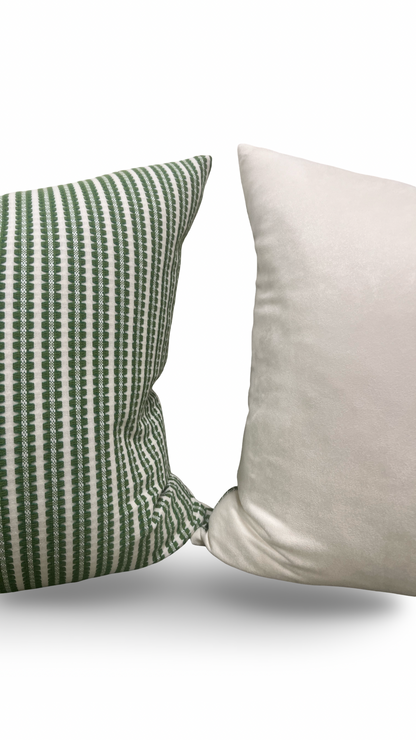 Pepita Stripe Decorative Pillow Kelly First Light 22x22" Knife Edge Cover