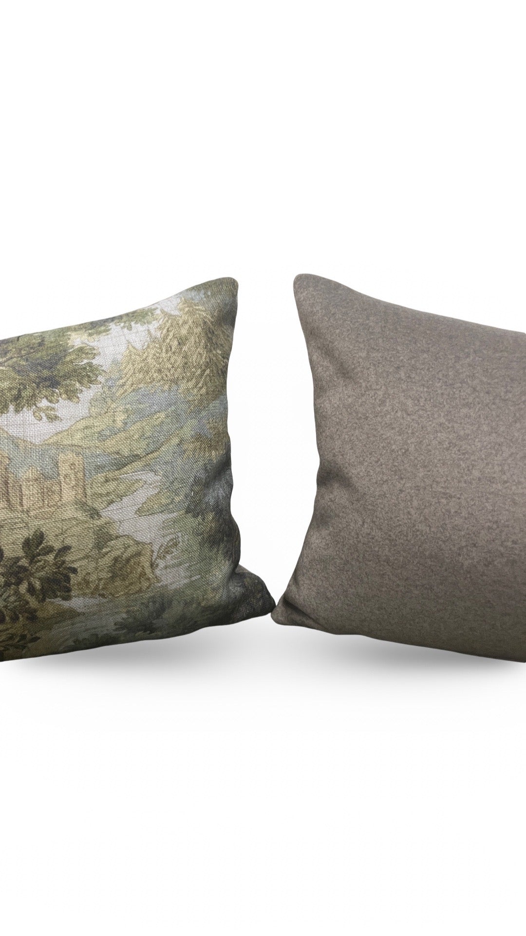 Hickory Chair Fabric Lumbar Pillow Forest Climate 12x18" Knife Edge Cover