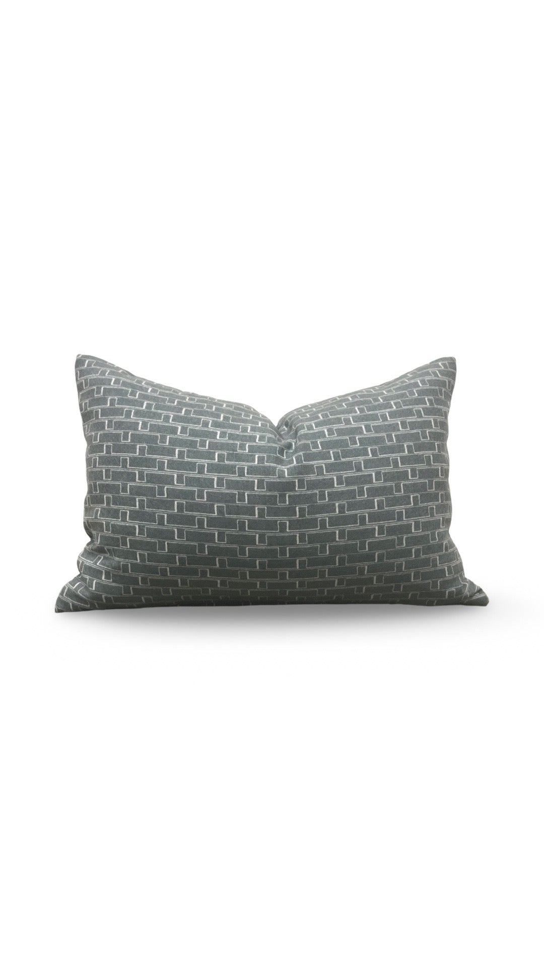 Holland & Sherry Lumbar Pillow Django Coastal 12x18" Knife Edge Cover