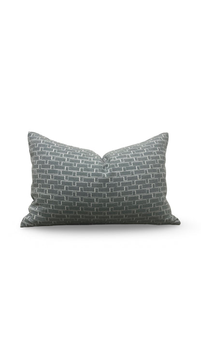 Holland & Sherry Lumbar Pillow Django Coastal 12x18" Knife Edge Cover