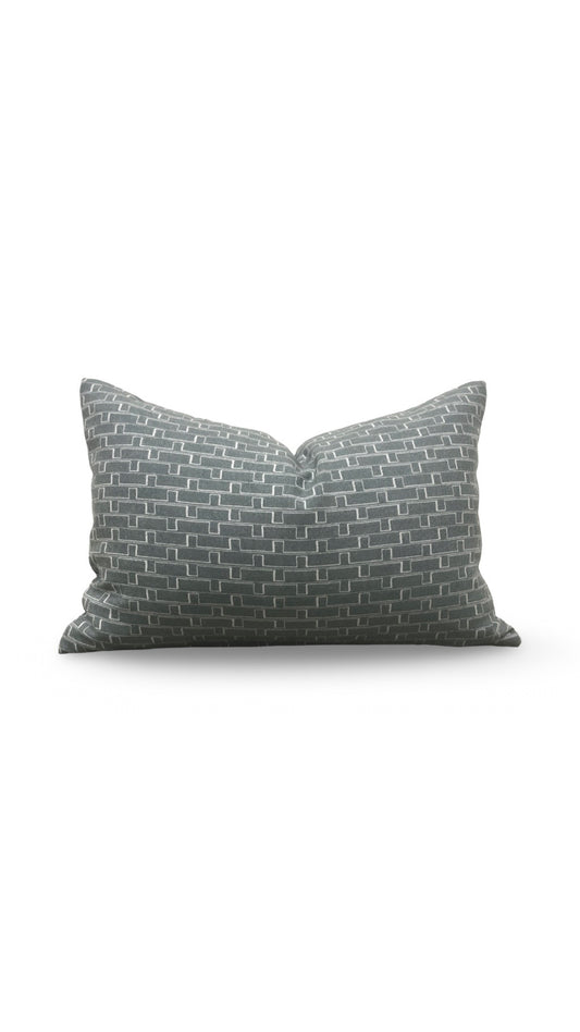 Holland & Sherry Lumbar Pillow Django Coastal 12x18" Knife Edge Cover