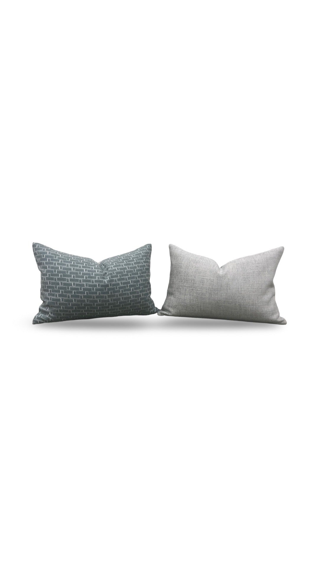 Holland & Sherry Lumbar Pillow Django Coastal 12x18" Knife Edge Cover