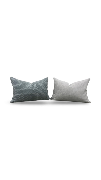 Holland & Sherry Lumbar Pillow Django Coastal 12x18" Knife Edge Cover