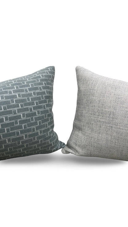Holland & Sherry Lumbar Pillow Django Coastal 12x18" Knife Edge Cover
