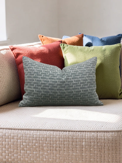 Holland & Sherry Lumbar Pillow Django Coastal 12x18" Knife Edge Cover