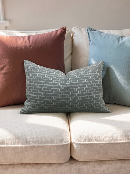 Holland & Sherry Lumbar Pillow Django Coastal 12x18" Knife Edge Cover