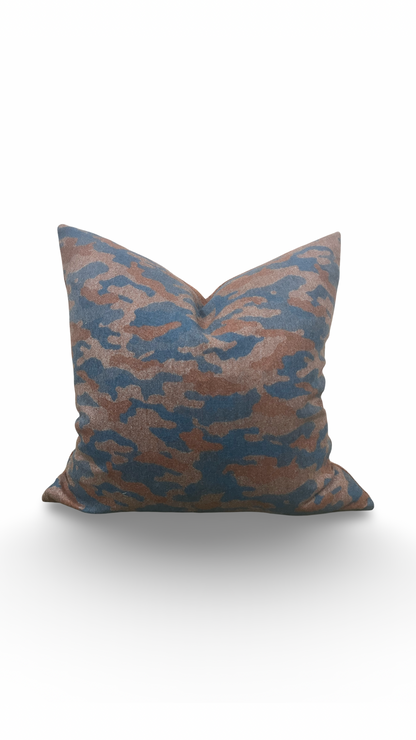 Cavendish Rust Teal 20x20" Knife Edge Decorative Throw Pillow