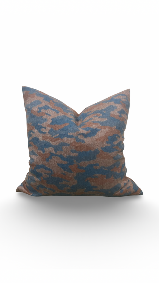 Cavendish Rust Teal 20x20" Knife Edge Decorative Throw Pillow