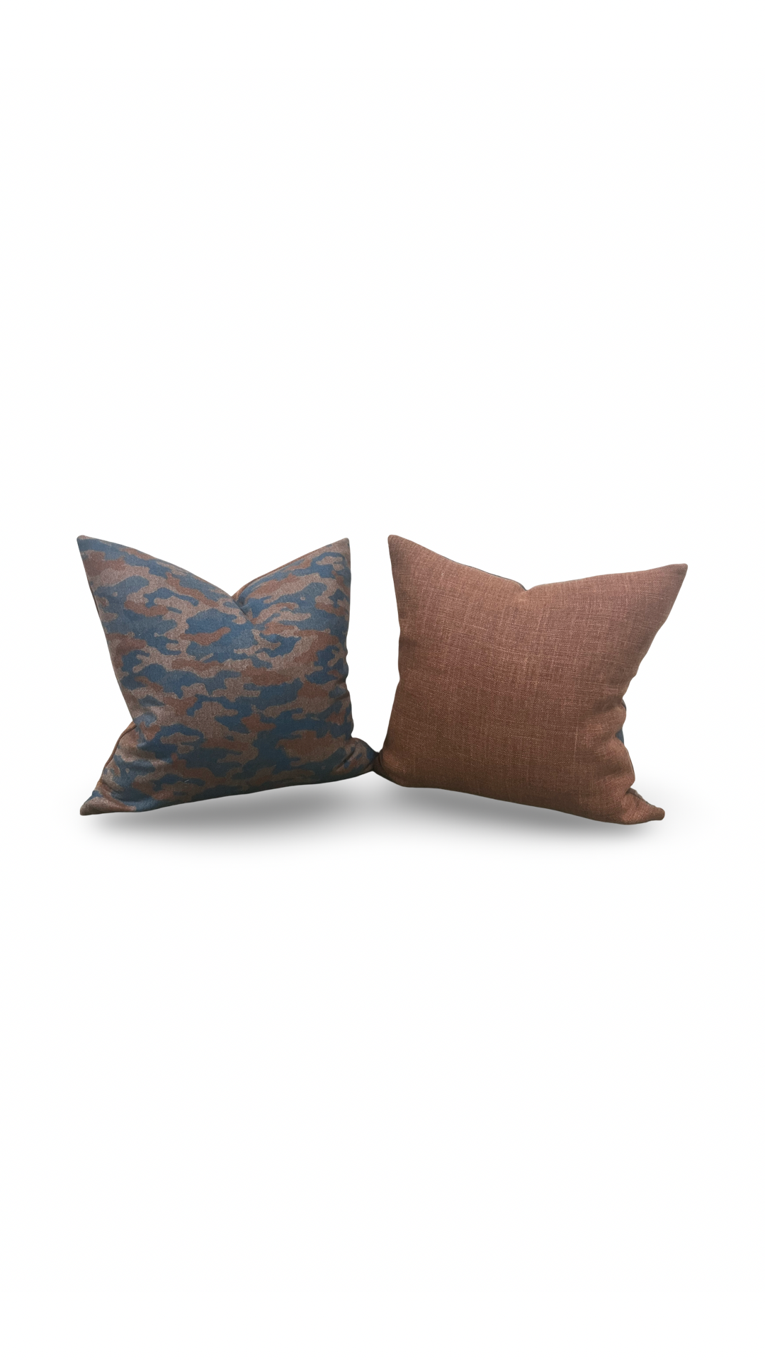 Cavendish Rust Teal 20x20" Knife Edge Decorative Throw Pillow