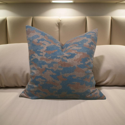 Cavendish Rust Teal 20x20" Knife Edge Decorative Throw Pillow