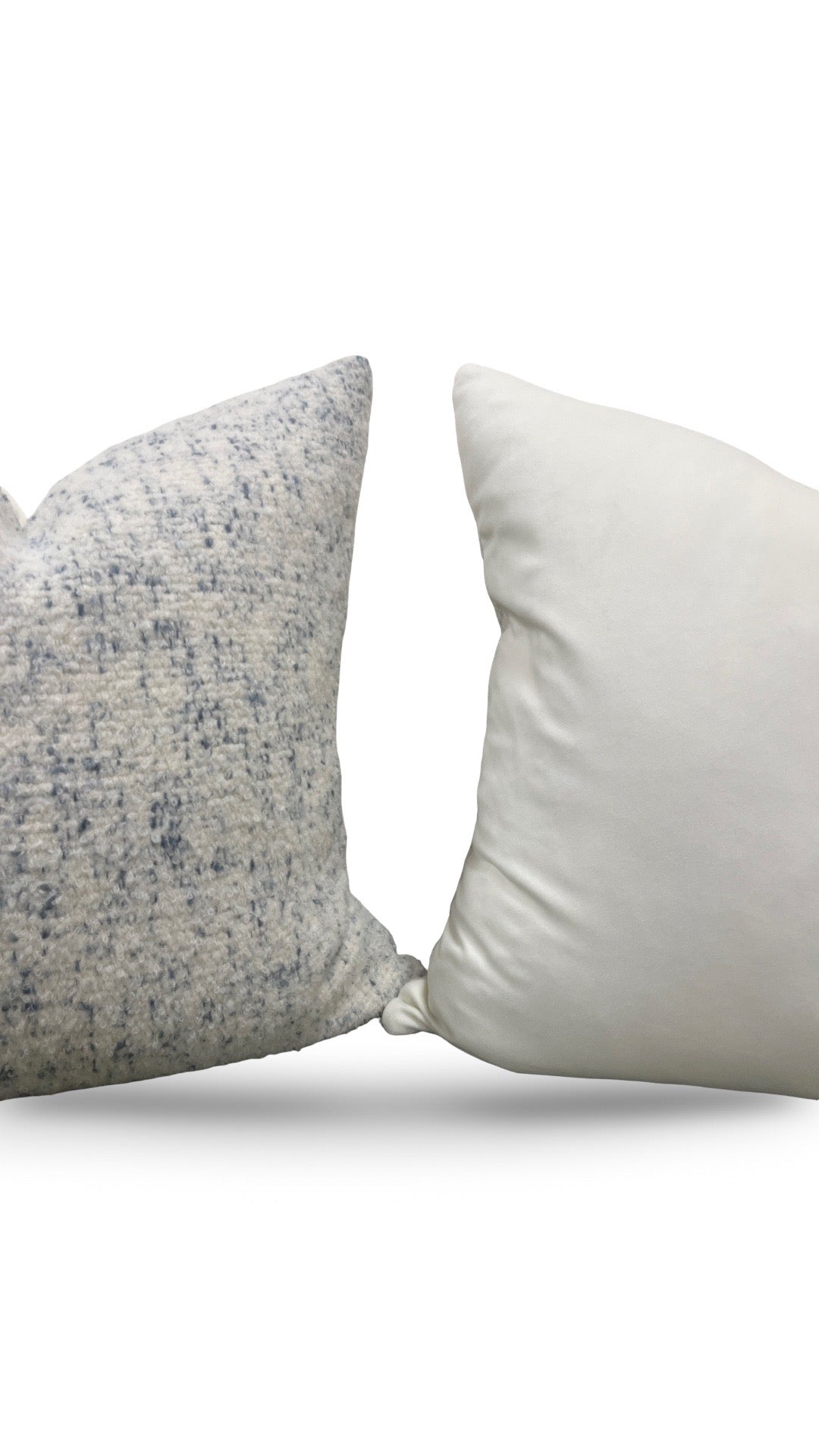 Rosemary Hallgarten Decorative Pillow Alpaca Delft 22x22" Knife Edge Cover