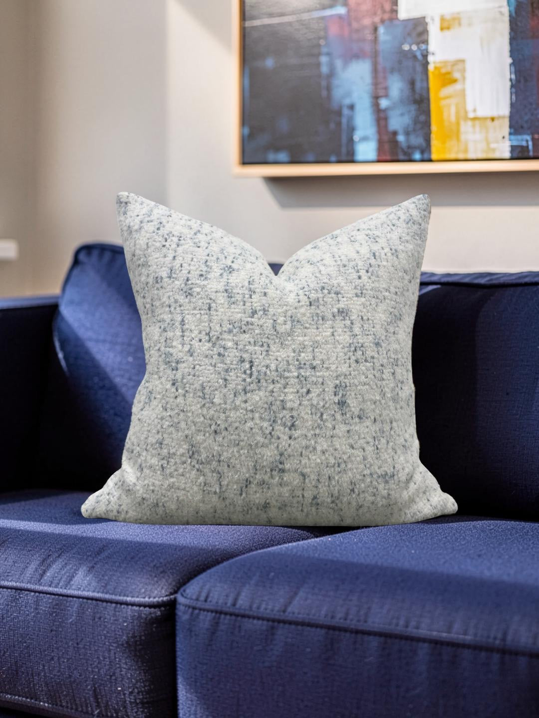 Rosemary Hallgarten Decorative Pillow Alpaca Delft 22x22" Knife Edge Cover