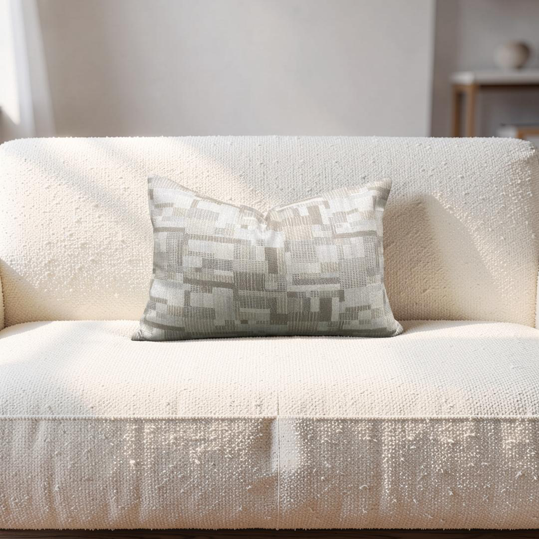 Cashmere Lumbar Pillow Alma Mater 12x18" Knife Edge Cover