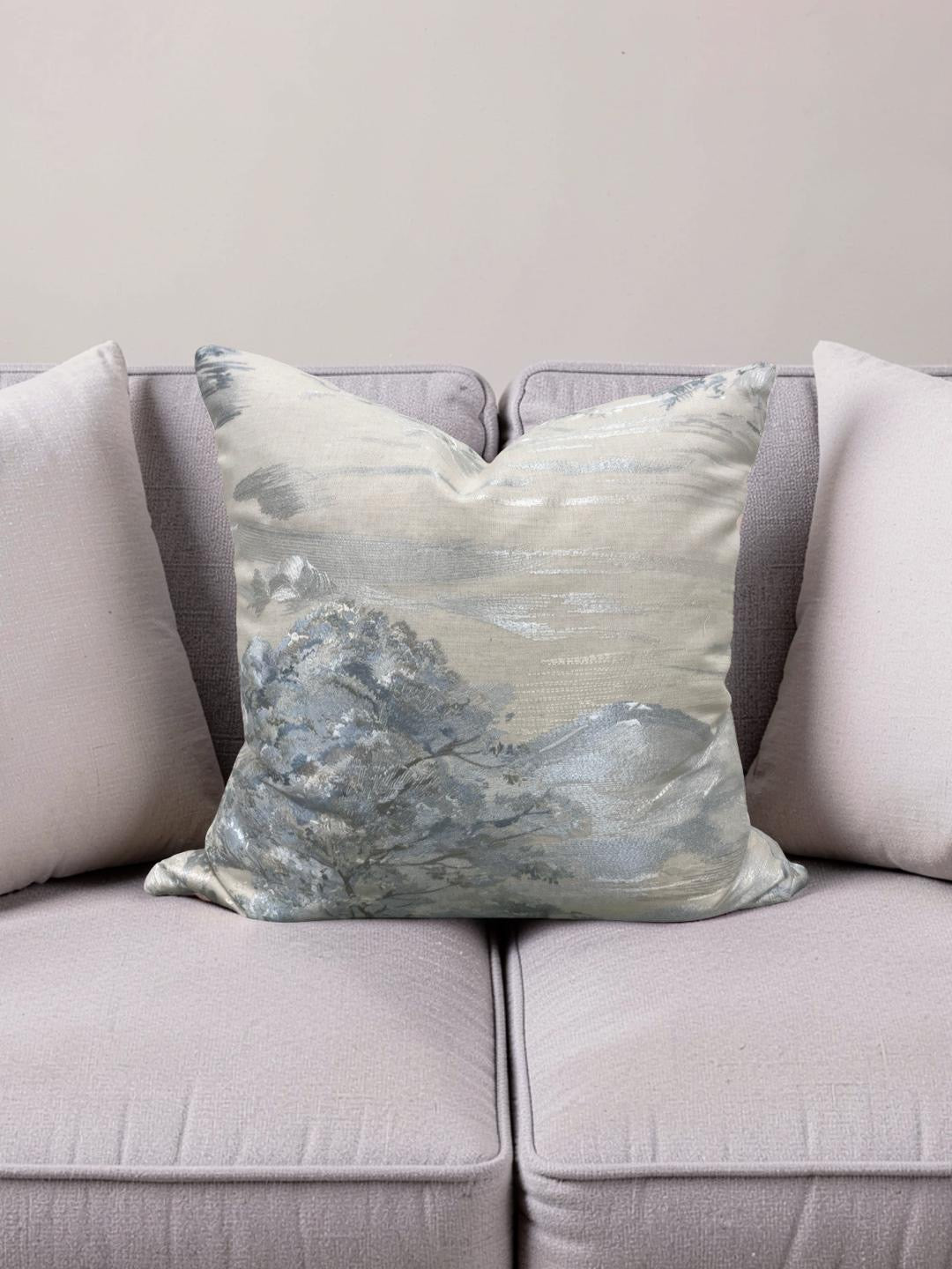 Holly Hunt Decorative Pillow Lake Como Serenity 20x20" Knife Edge Cover