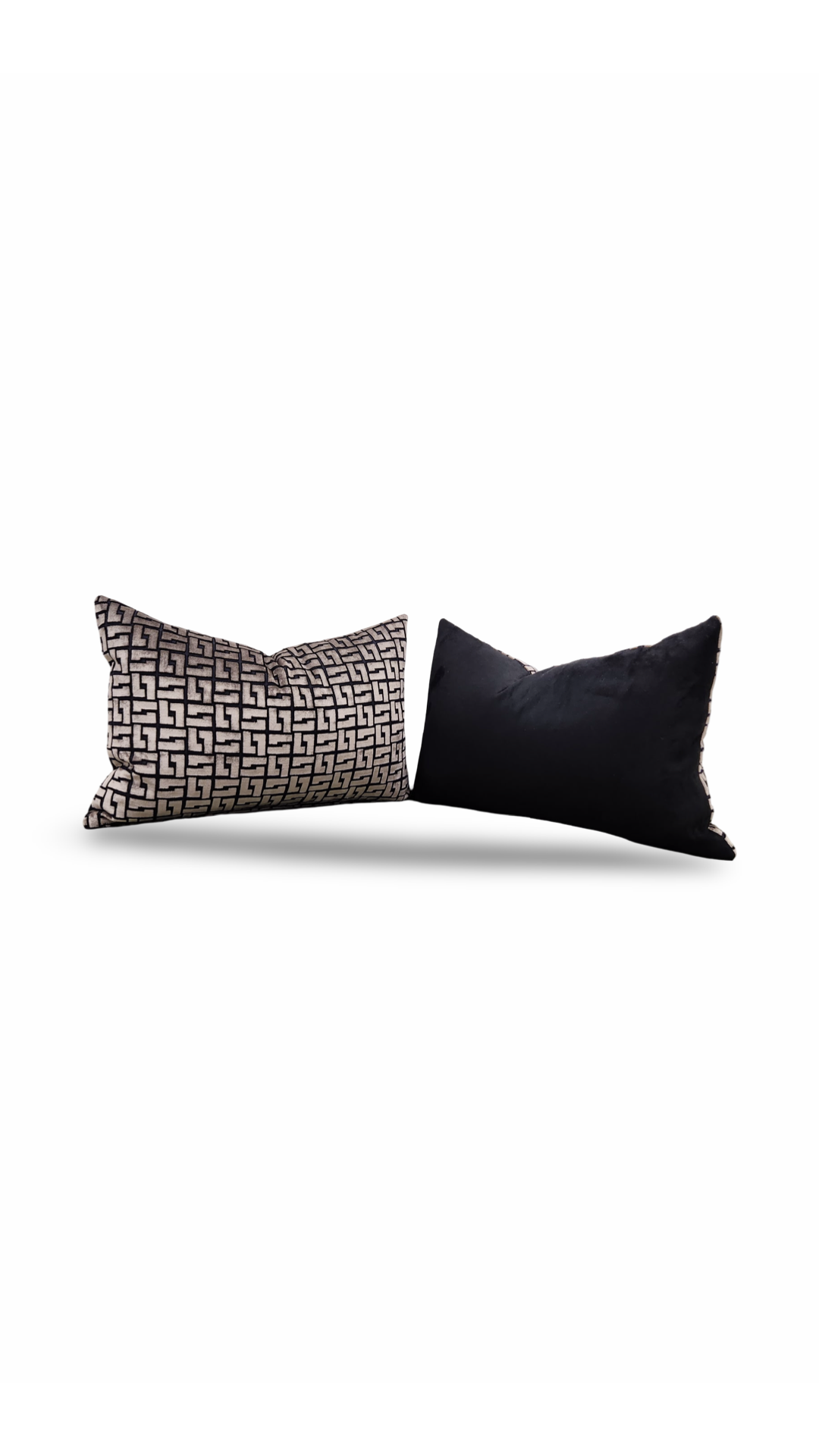 Holly Hunt Lumbar Pillow Interlock Bronze Night 12x18" Knife Edge Cover