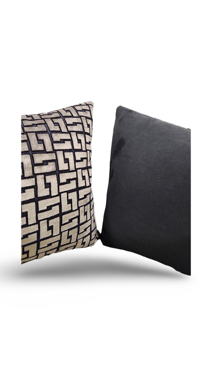 Holly Hunt Lumbar Pillow Interlock Bronze Night 12x18" Knife Edge Cover
